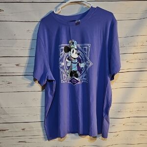 Disney 100‎ Minnie Mouse T Shirt Purple Graphic Tee Celebration,Xl